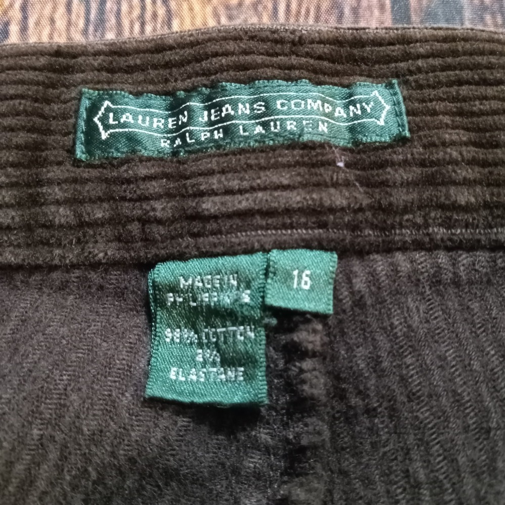 Vintage Ralph Lauren Jeans Co. Corduroy Men's Pants Size 16 Brown - Picture 3 of 7